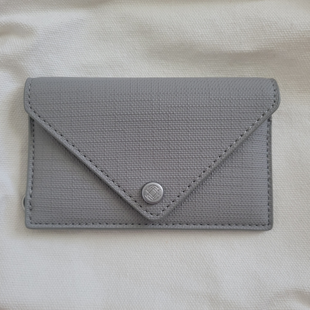 Dagne Dover Gray Envelope Card Wallet